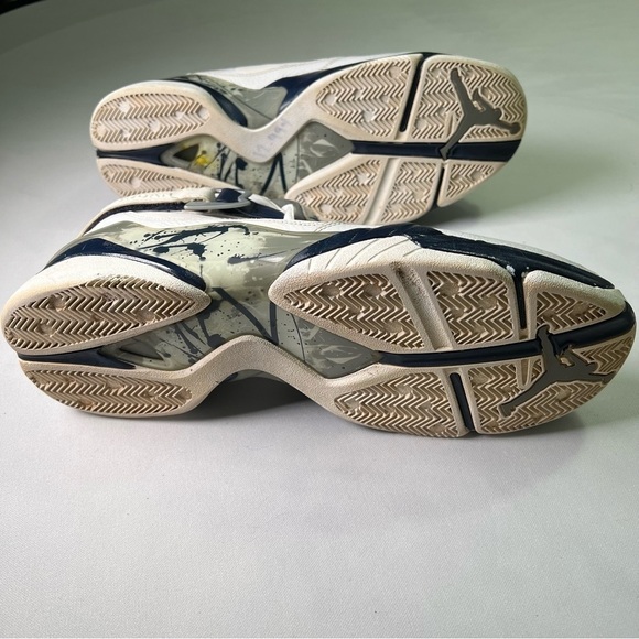 Air Jordan 8.0 RETRO Nike Shoes Sneakers Mens Size 13 White Blue 467807-106 - Picture 4 of 9